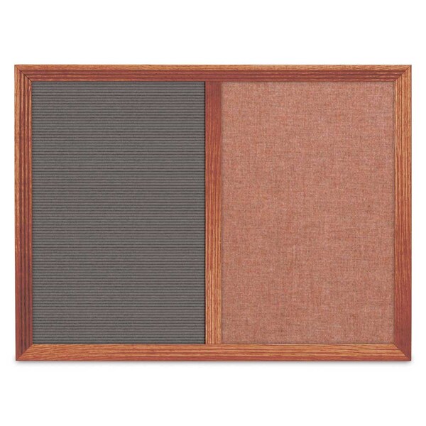 Enclosed Corkboard, 1 Door, 72"x36", 4" Fra, UV3418-SATIN-SURF